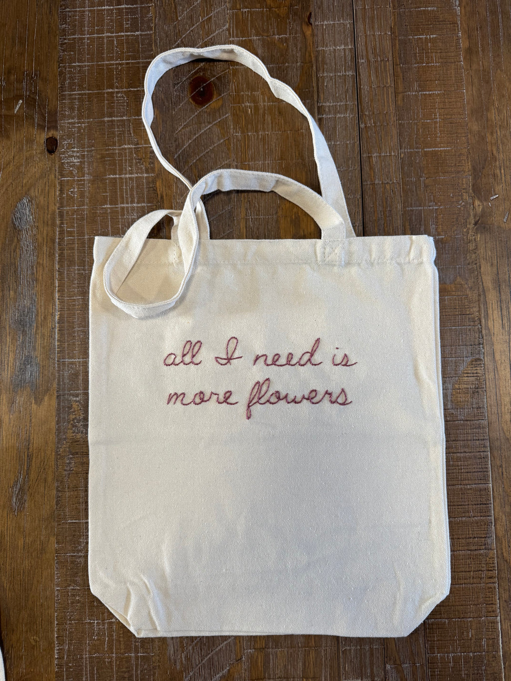 Hand Embroidered Tote Bag