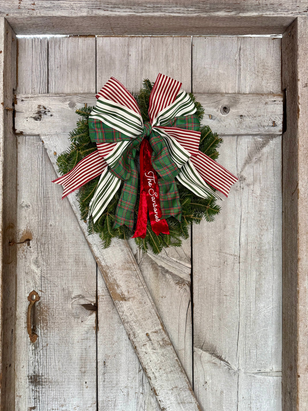 Plaid Stripe Wreath