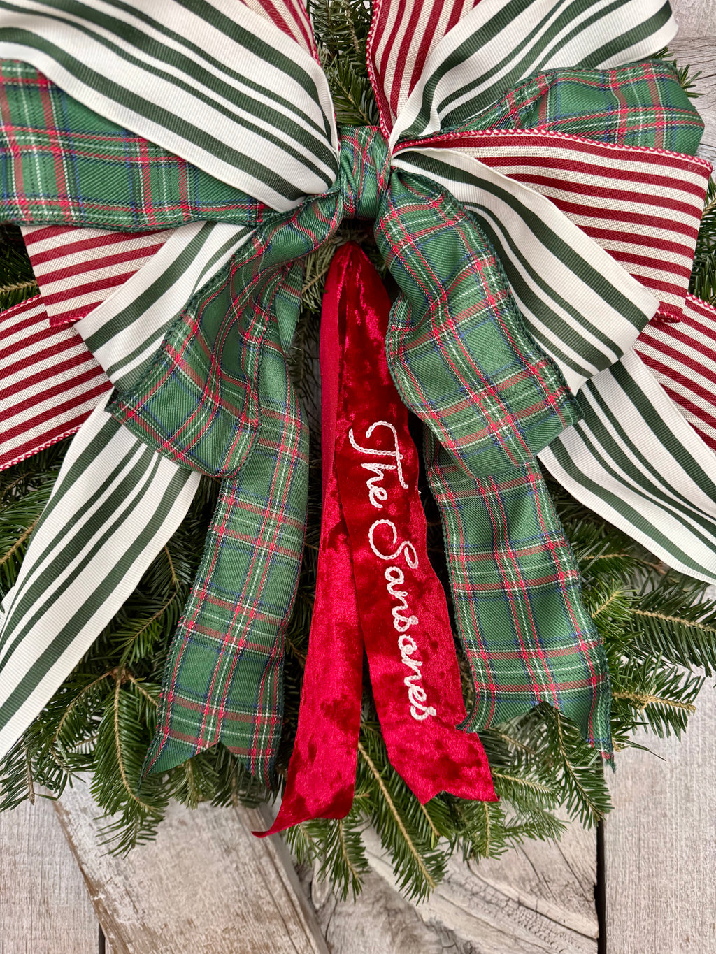 Plaid Stripe Wreath