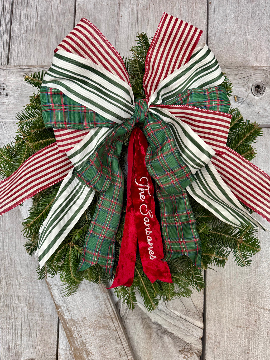 Plaid Stripe Wreath