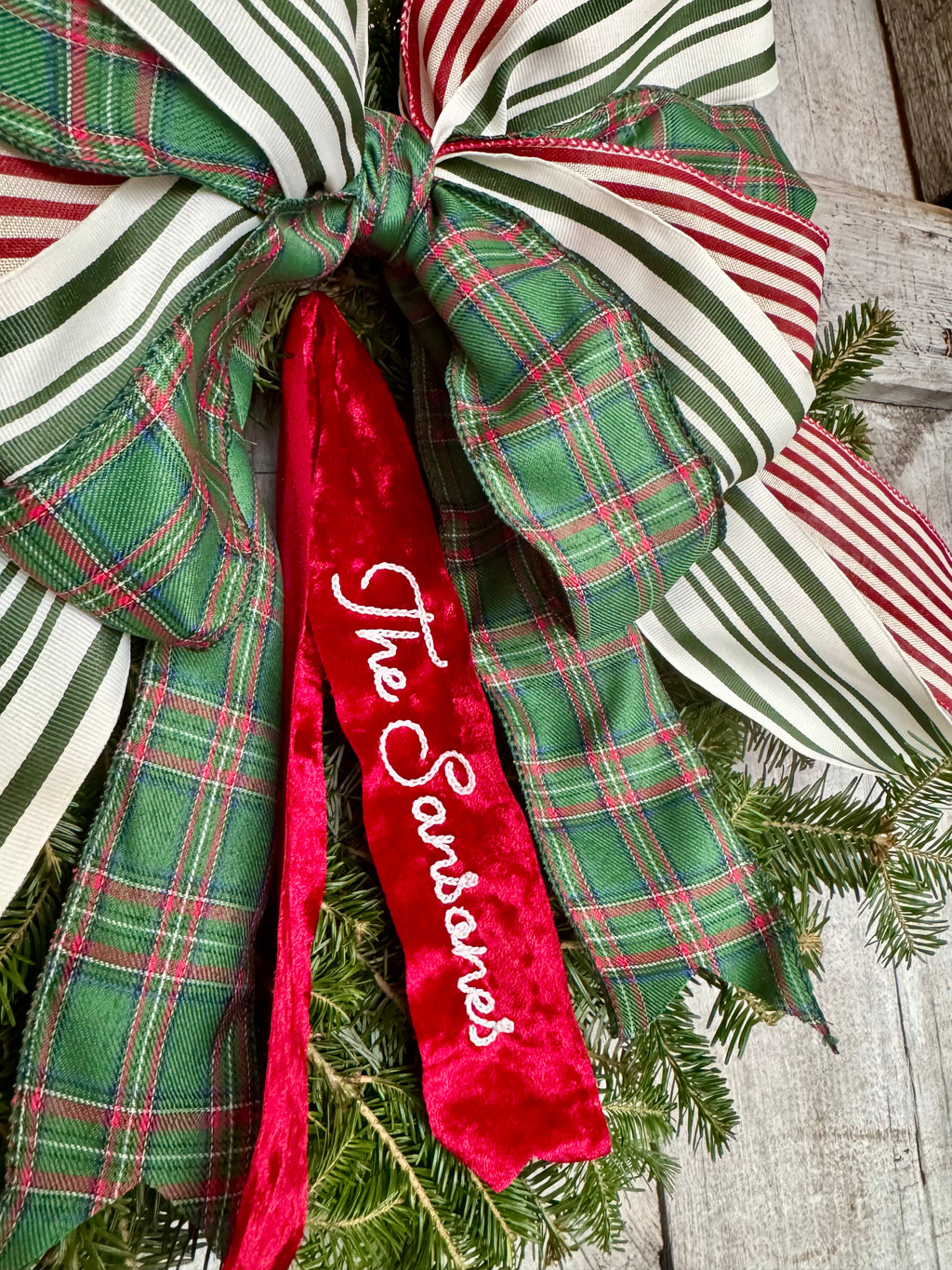 Plaid Stripe Wreath