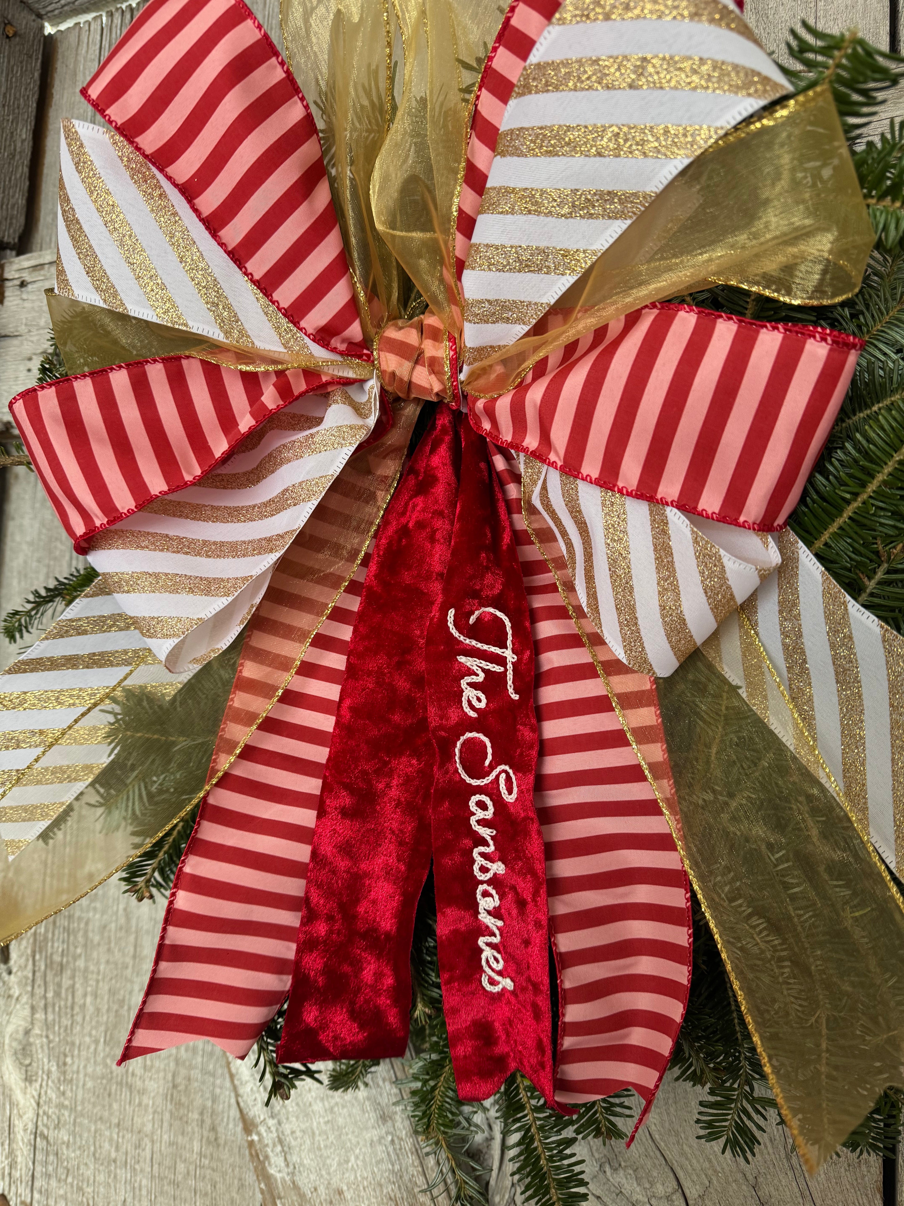 Gold Double Stripe Wreath