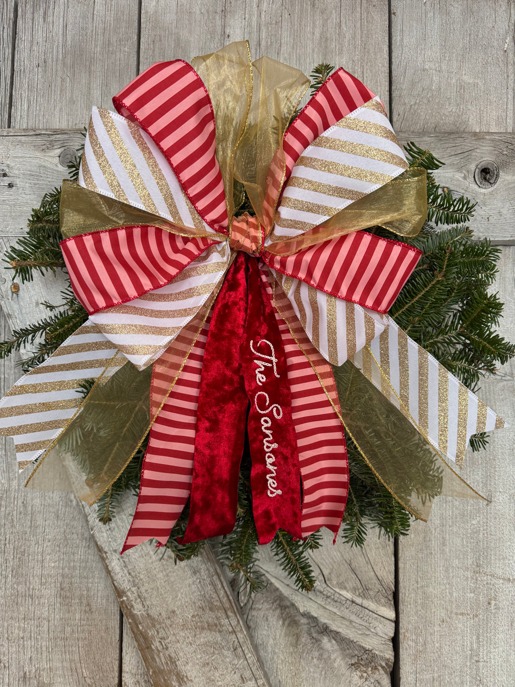 Gold Double Stripe Wreath
