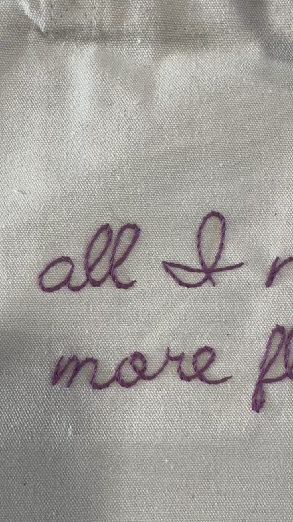 Hand Embroidered Tote Bag