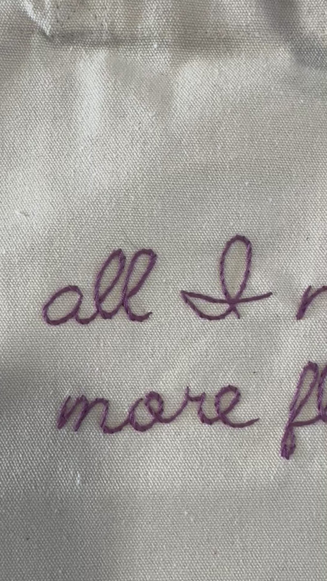 Hand Embroidered Tote Bag